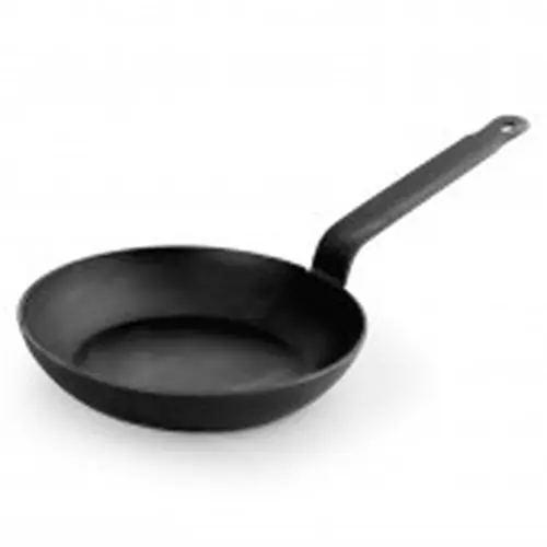 Zertifiziert Lyoneser Pfanne • Eisen schwarz Ø 280 mm H 40 mm angeschweißter Stiel